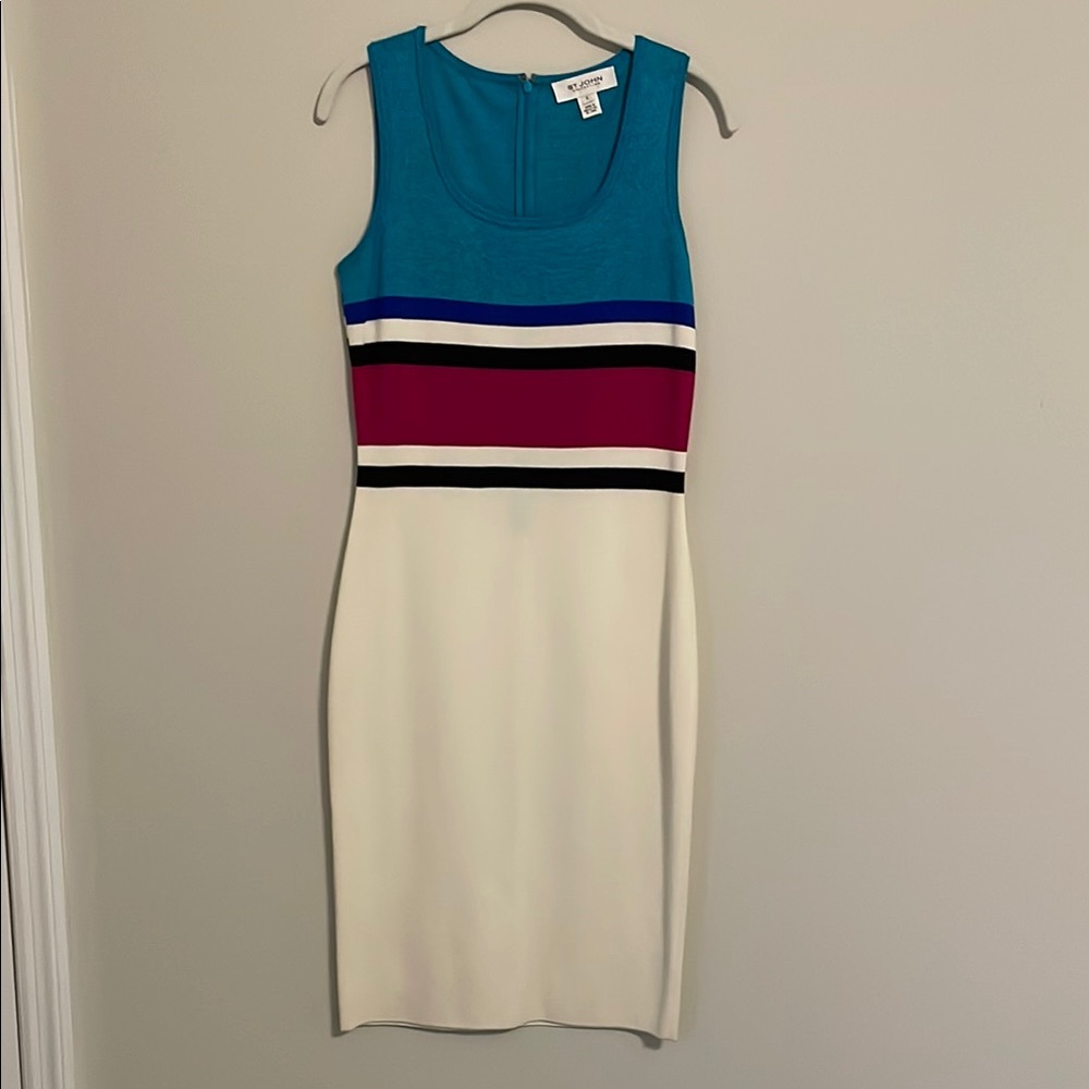 St. John color block dress, size 2